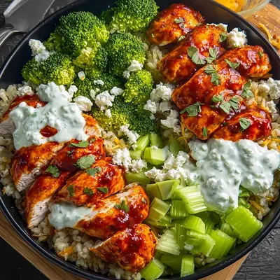 High-Protein Buffalo Chicken Meal Prep Bowls