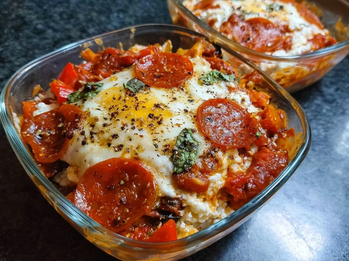 High Protein Cottage Cheese Pizza Bowl: Quick & Easy - Featured Image