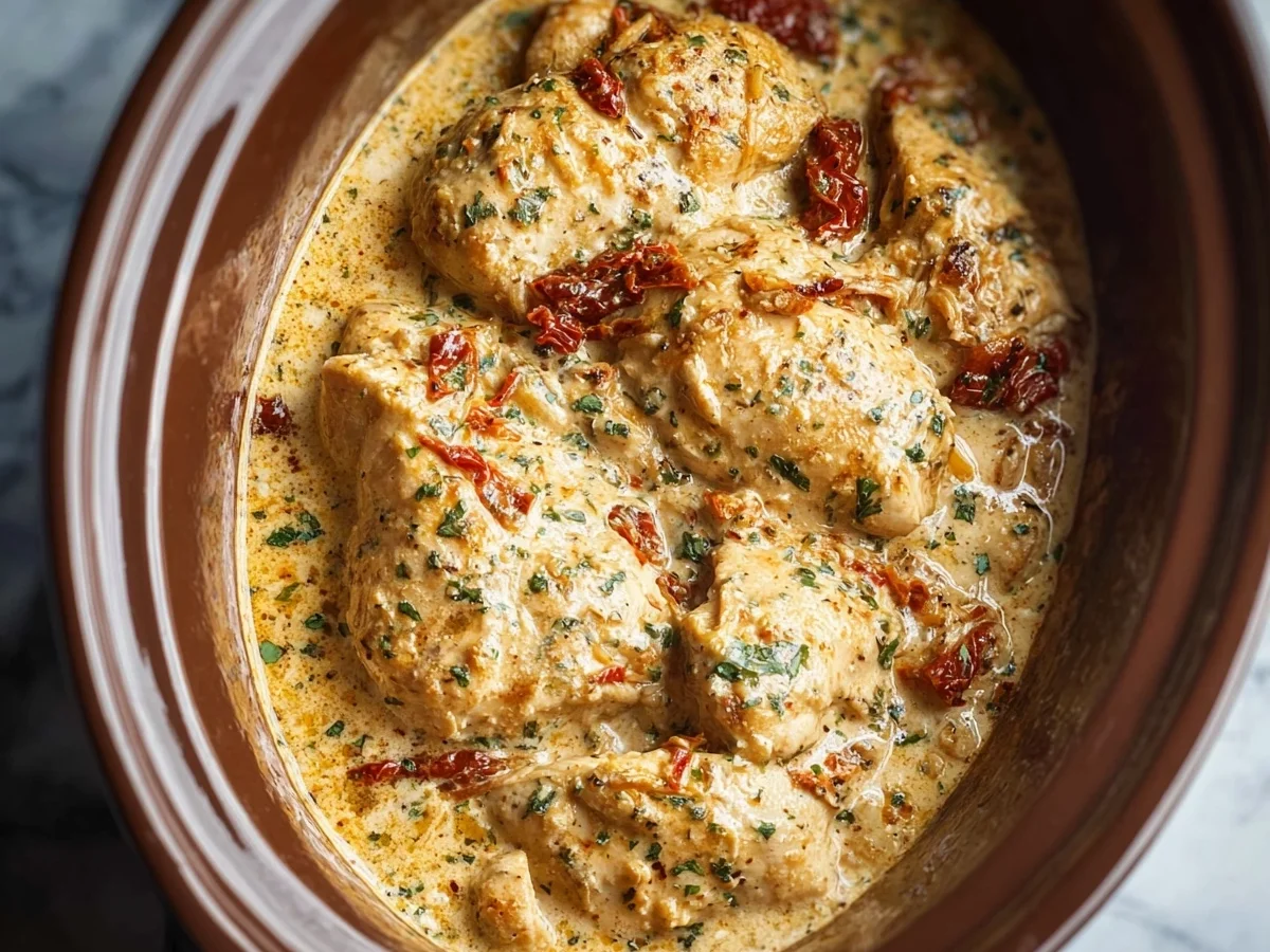 High Protein Crockpot Marry Me Chicken: Creamy & Low Carb - Featured Image