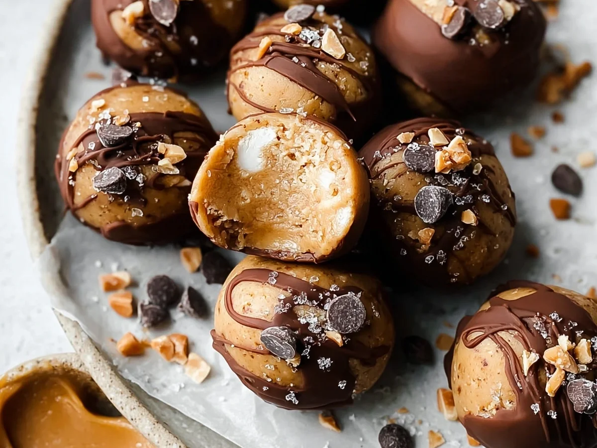 High Protein Frozen Peanut Butter Greek Yogurt Bites - Featured Image
