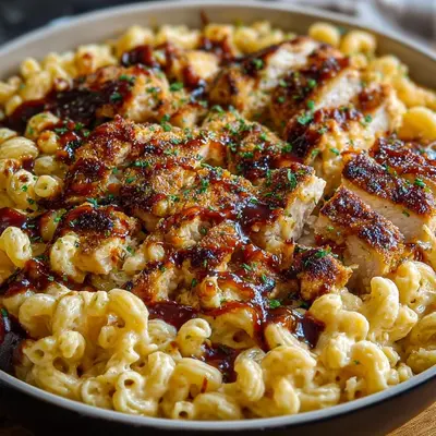High Protein Honey BBQ Chicken Mac and Cheese