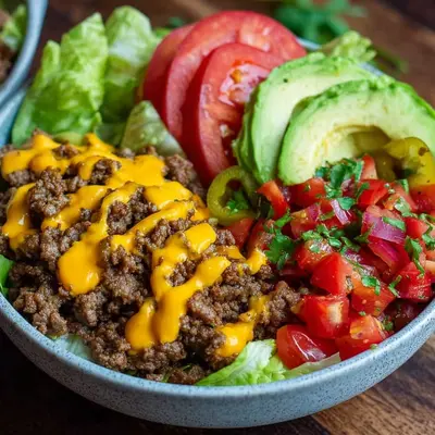 High-Protein Low-Carb Cheeseburger Bowls for Meal Prep