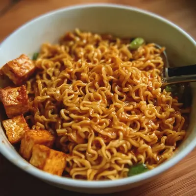 High Protein Vegan Saucy Ramen Noodles