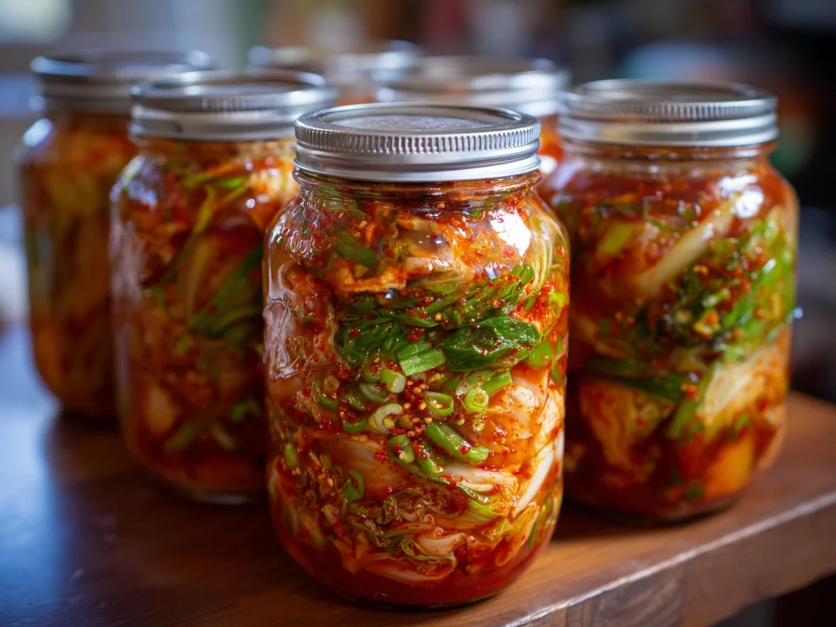Homemade Korean Fermented Cabbage Kimchi Recipe - Featured Image