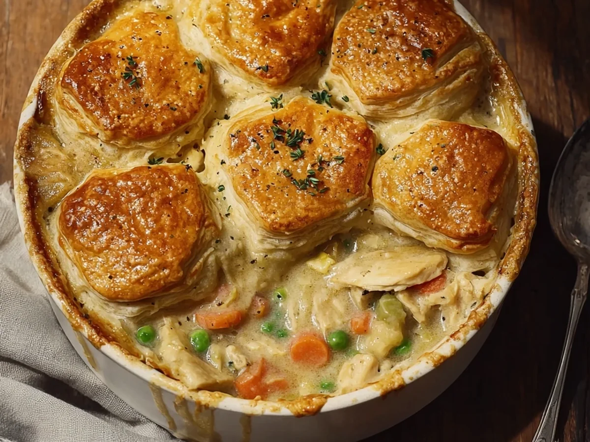 Homestyle Chicken Pot Pie Casserole Bake - Featured Image