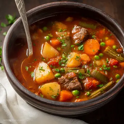 Homestyle Hearty Vegetable Beef Soup Recipe