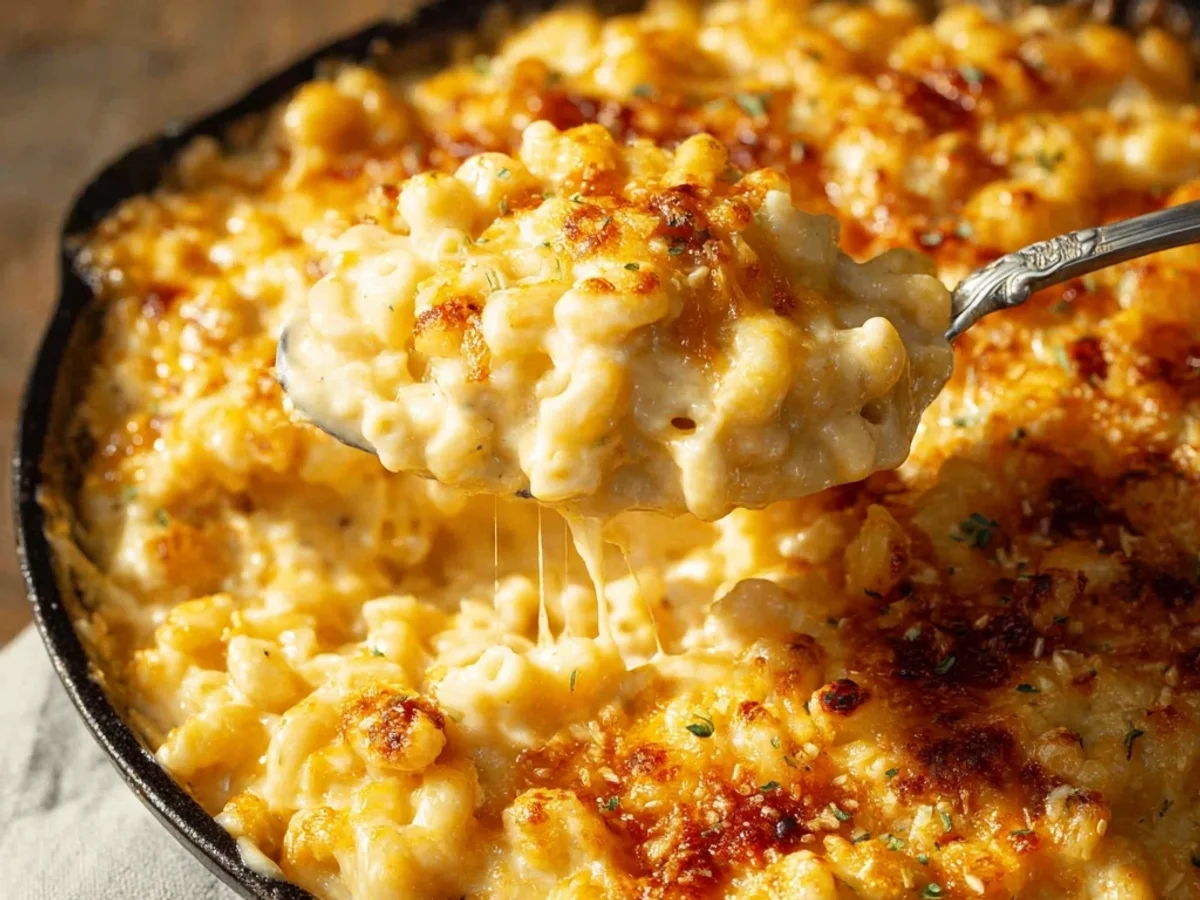 Homestyle Soul Food Baked Mac and Cheese Recipe - Featured Image