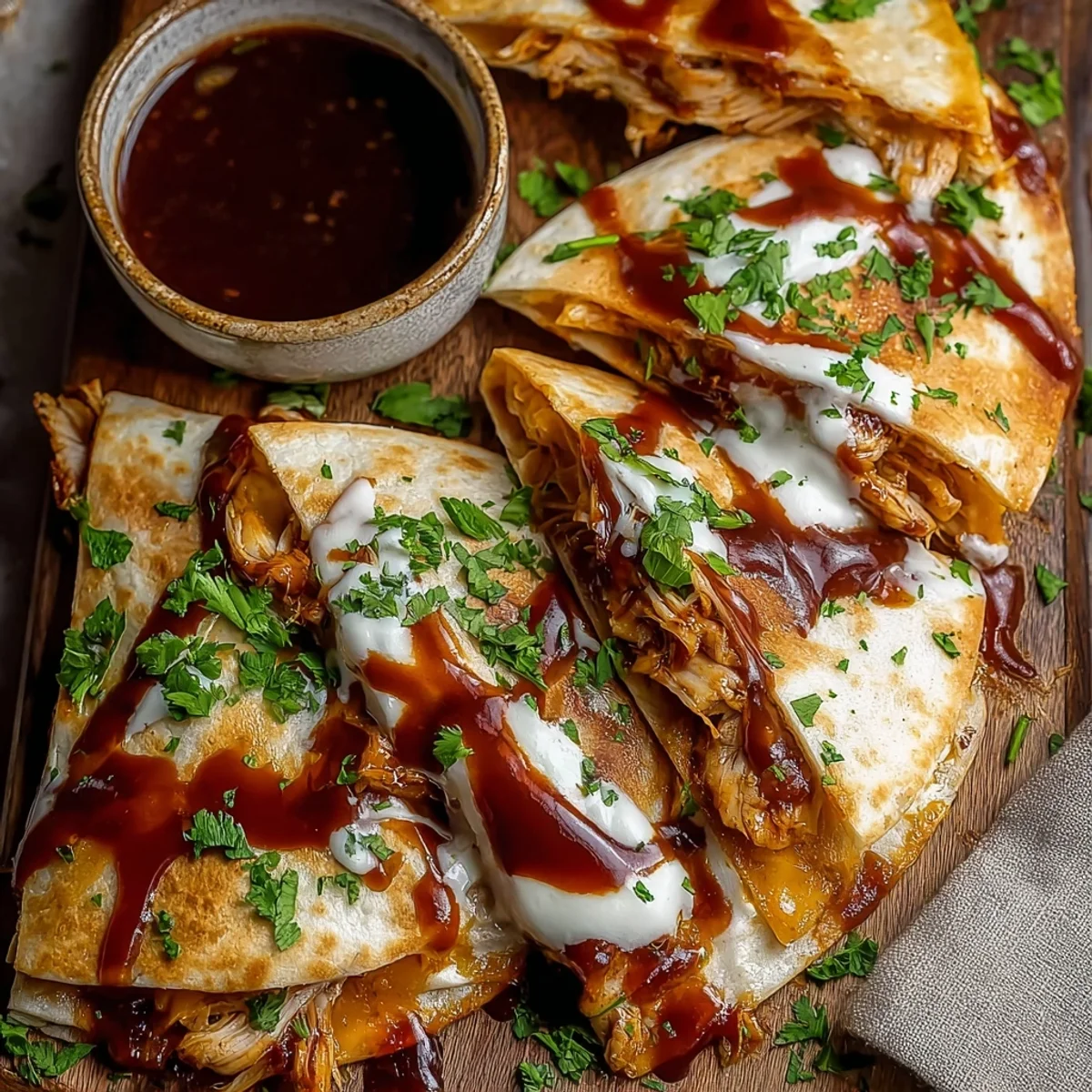 Hot Honey BBQ Chicken Quesadillas Recipe: Sweet & Spicy