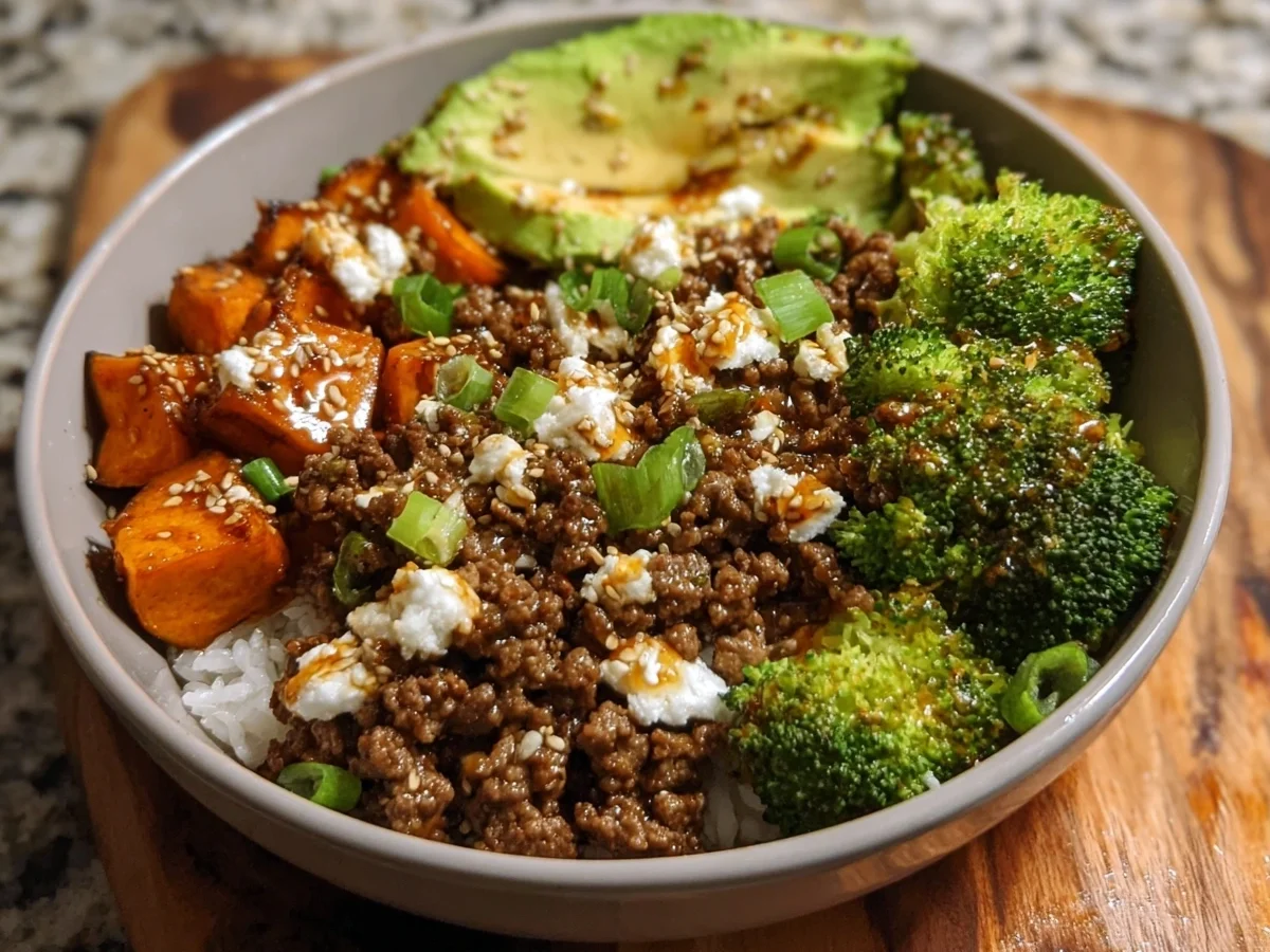 Hot Honey Ground Beef Bowl: Easy Protein Meal Prep - Featured Image
