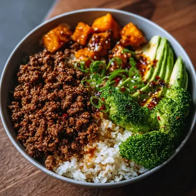 Hot Honey Ground Beef Bowl | High-Protein Meal Prep