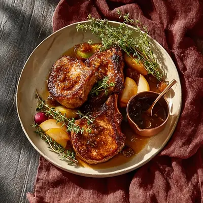 Juicy Apple Butter Lamb Chops: A Sweet & Savory Dinner