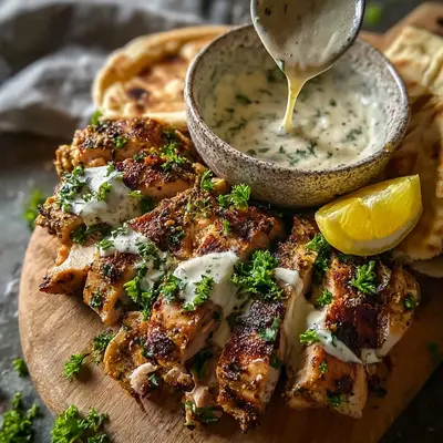 Juicy Chicken Shawarma with Creamy Garlic Sauce