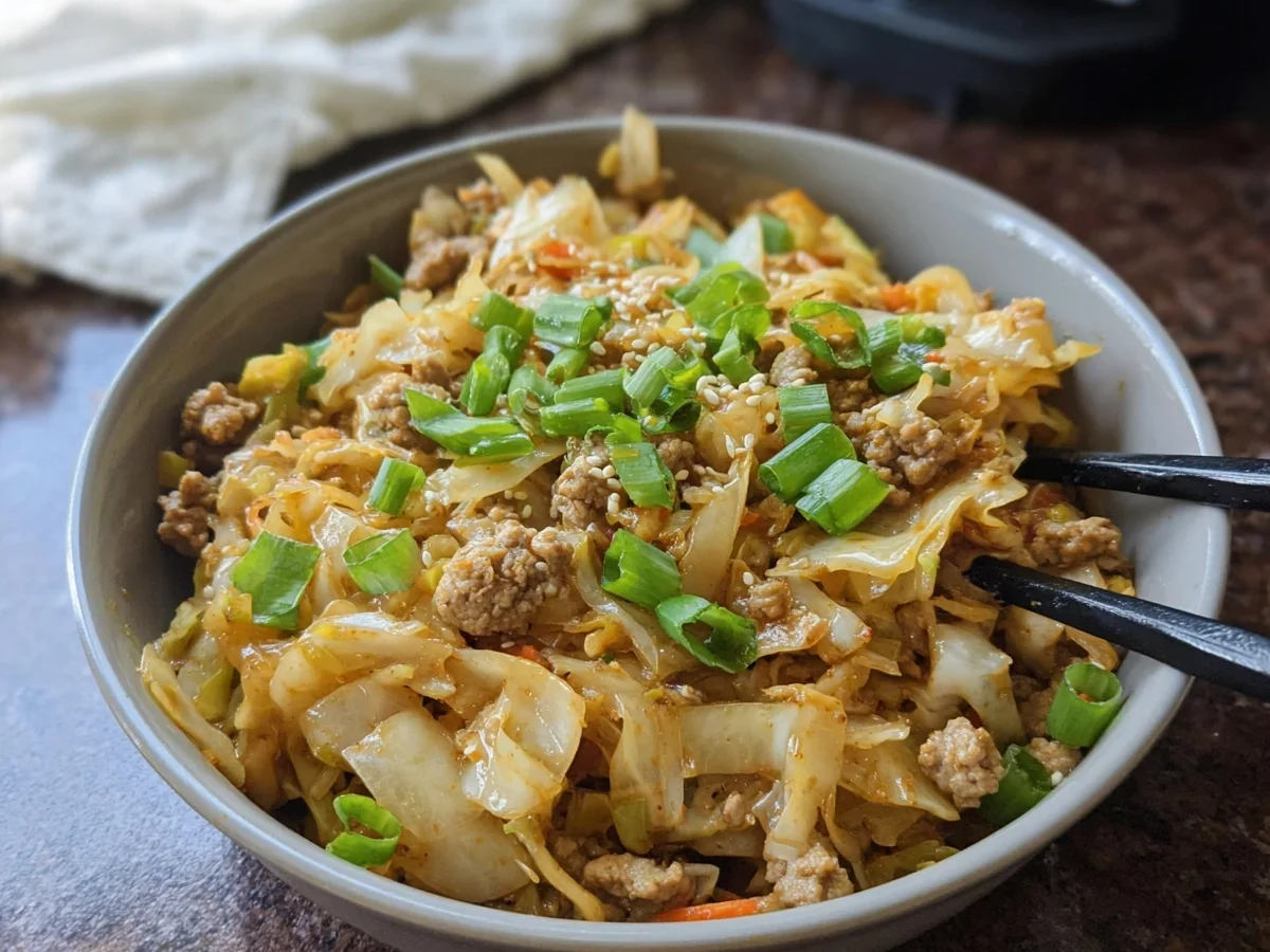 Keto Egg Roll in a Bowl: Quick Asian Dinner Recipe - Featured Image