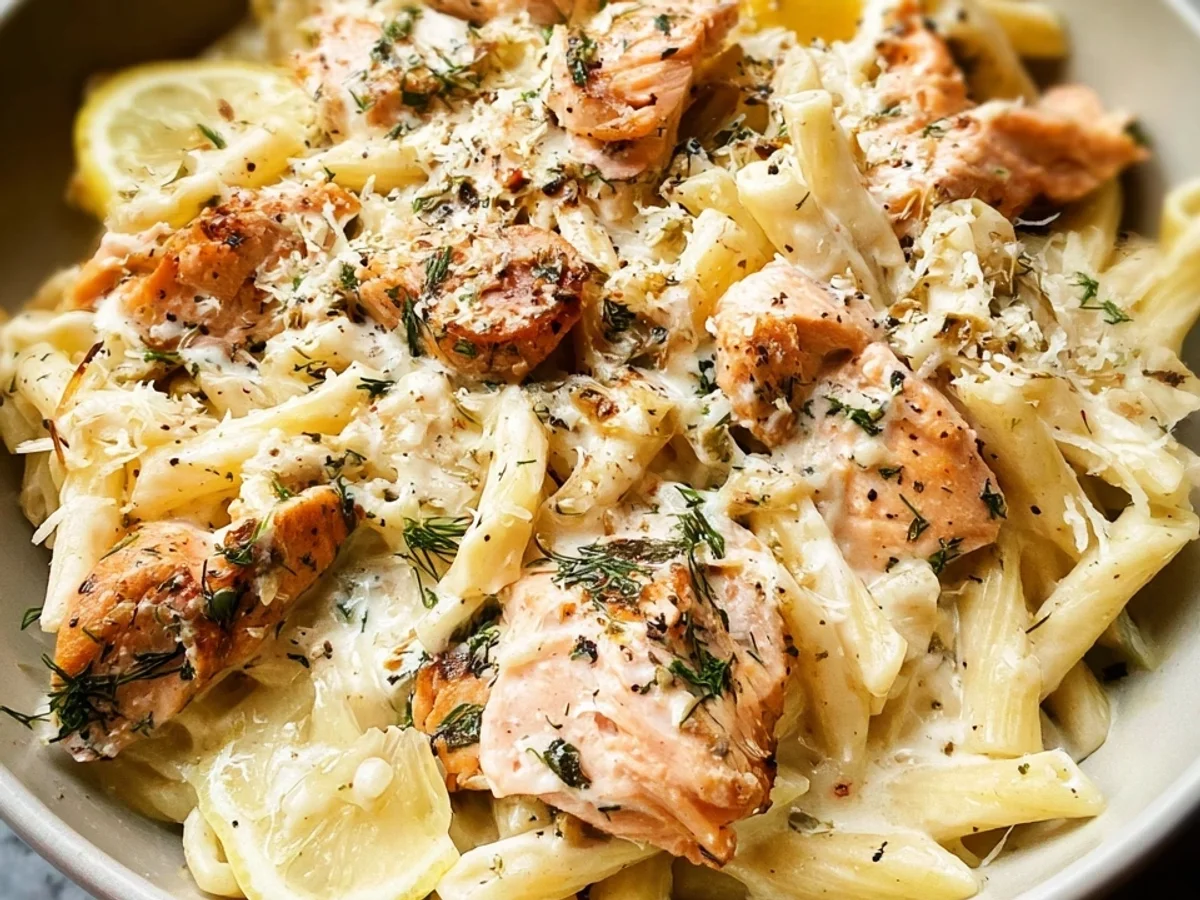 Lemon Dill Salmon Pasta: Fresh & Flavorful Dinner - Featured Image