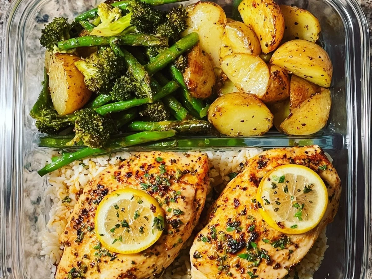 Lemon Garlic Chicken Bowls: 35g Protein Meal Prep - Featured Image