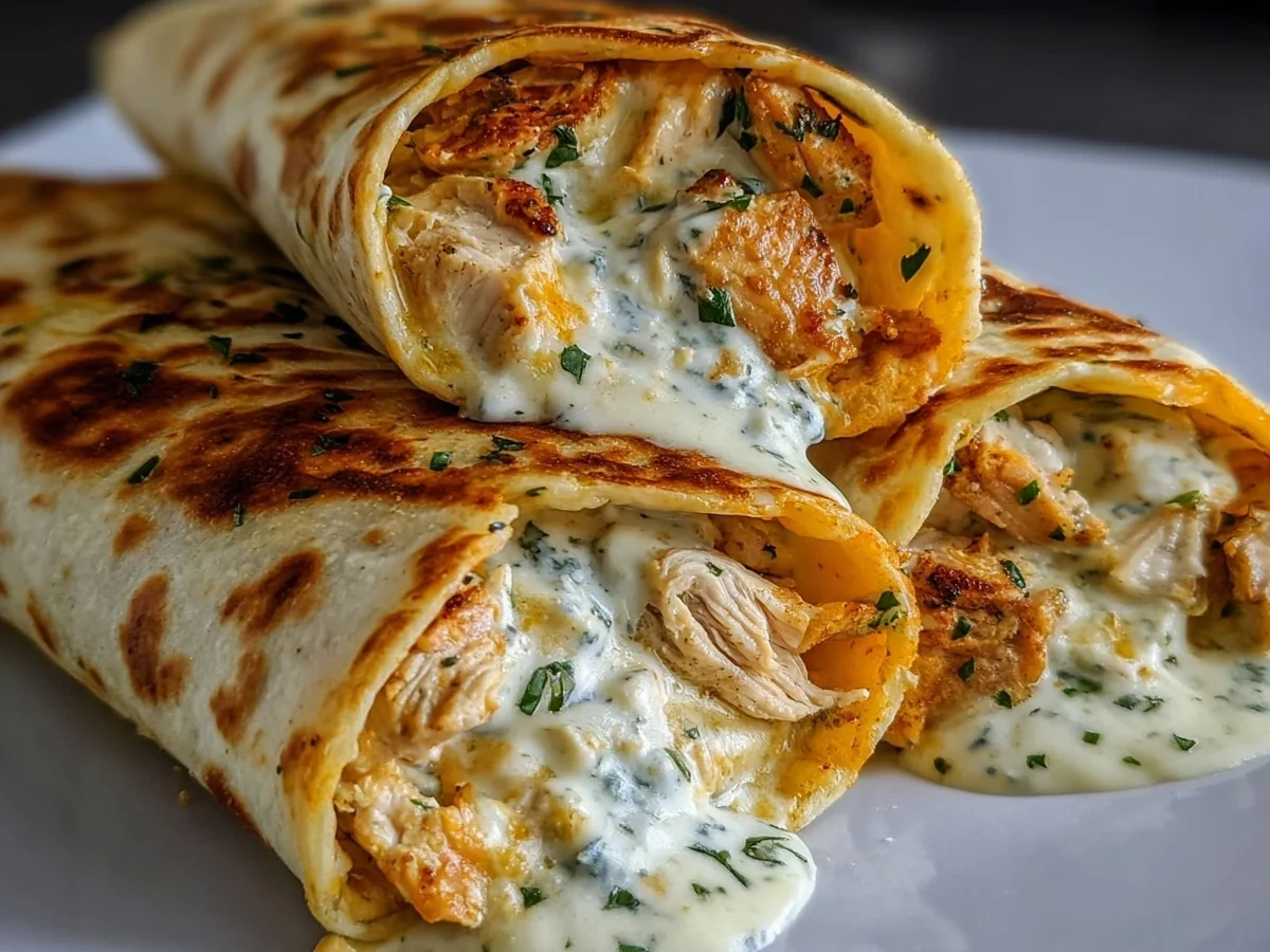 Low Carb Cheesy Garlic Chicken Wraps: Quick Keto - Featured Image