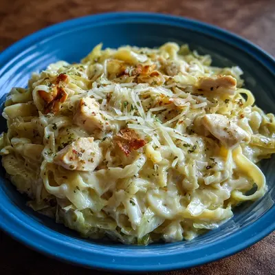 Low-Carb Creamy Alfredo Cabbage Pasta