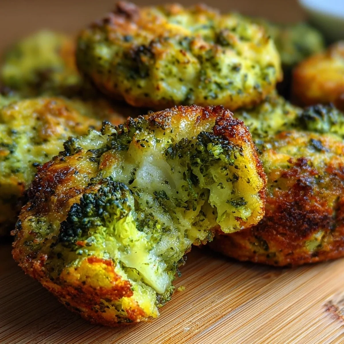Low-Carb Crispy Broccoli Cheese Rounds - Easy Keto Snack