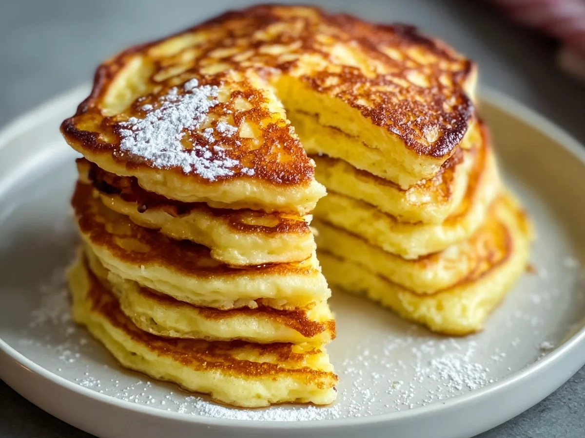 Low Carb Flourless Cottage Cheese Pancakes - Featured Image