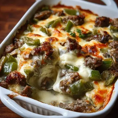 Low Carb Philly Cheesesteak Casserole Recipe