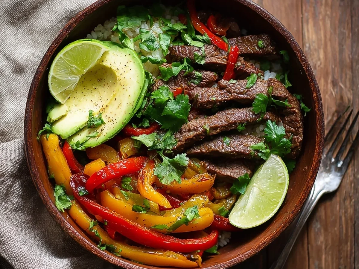Low Carb Steak Fajita Bowl: Sizzling & Simple Weeknight Meal - Featured Image