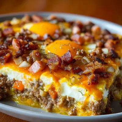 Low Carb Turkey Ham Cheeseburger Casserole Recipe