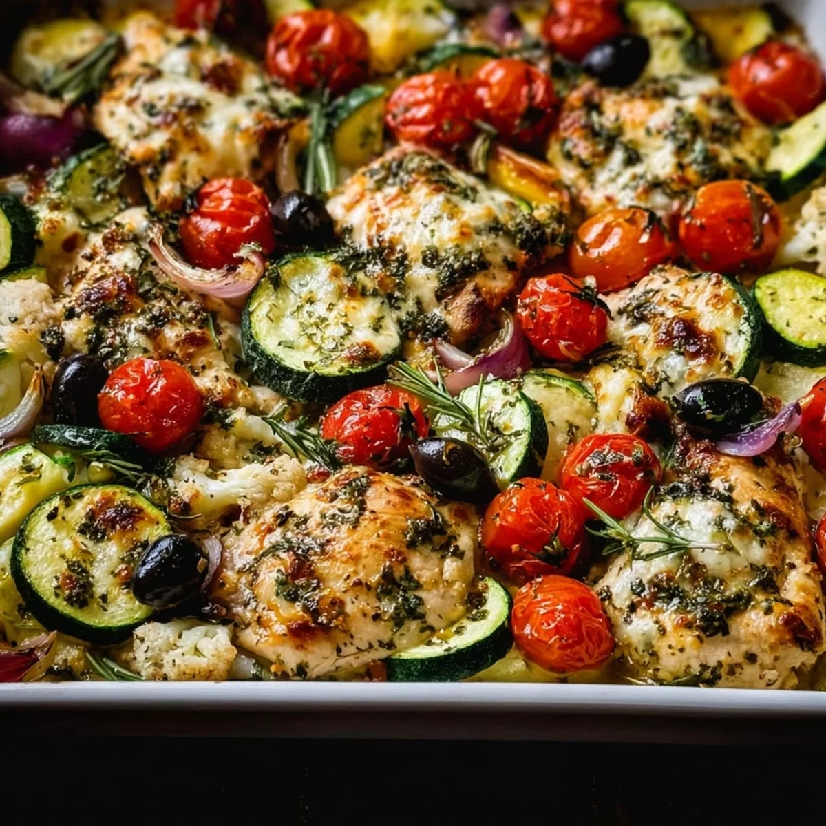Mediterranean Chicken Zucchini Bake: Easy One-Pan Meal