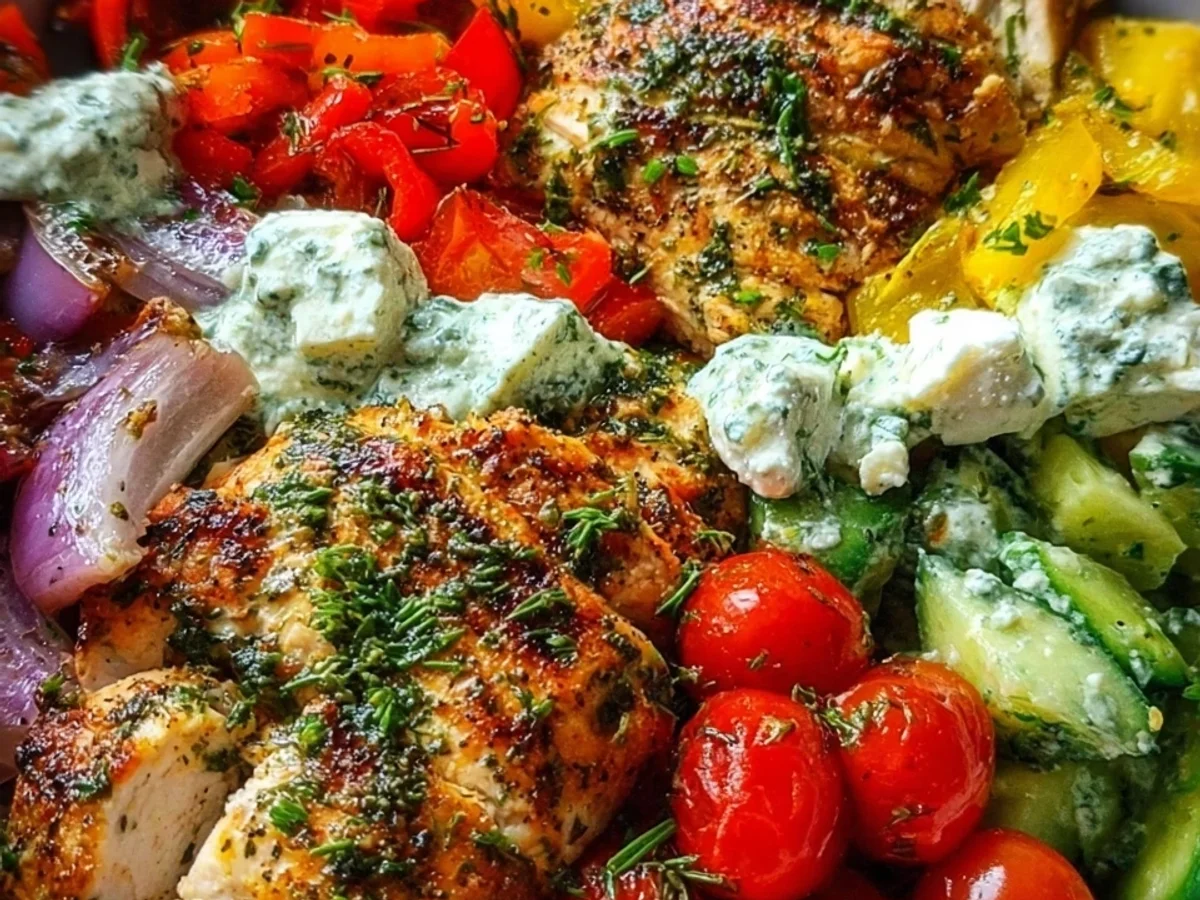 Mediterranean Greek Chicken Bowls for Meal Prep - Featured Image