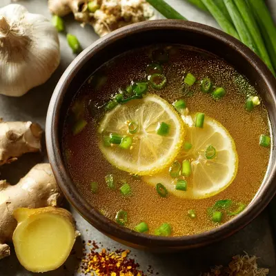 Miso-Ginger Lemon Detox Broth: Comforting Elixir