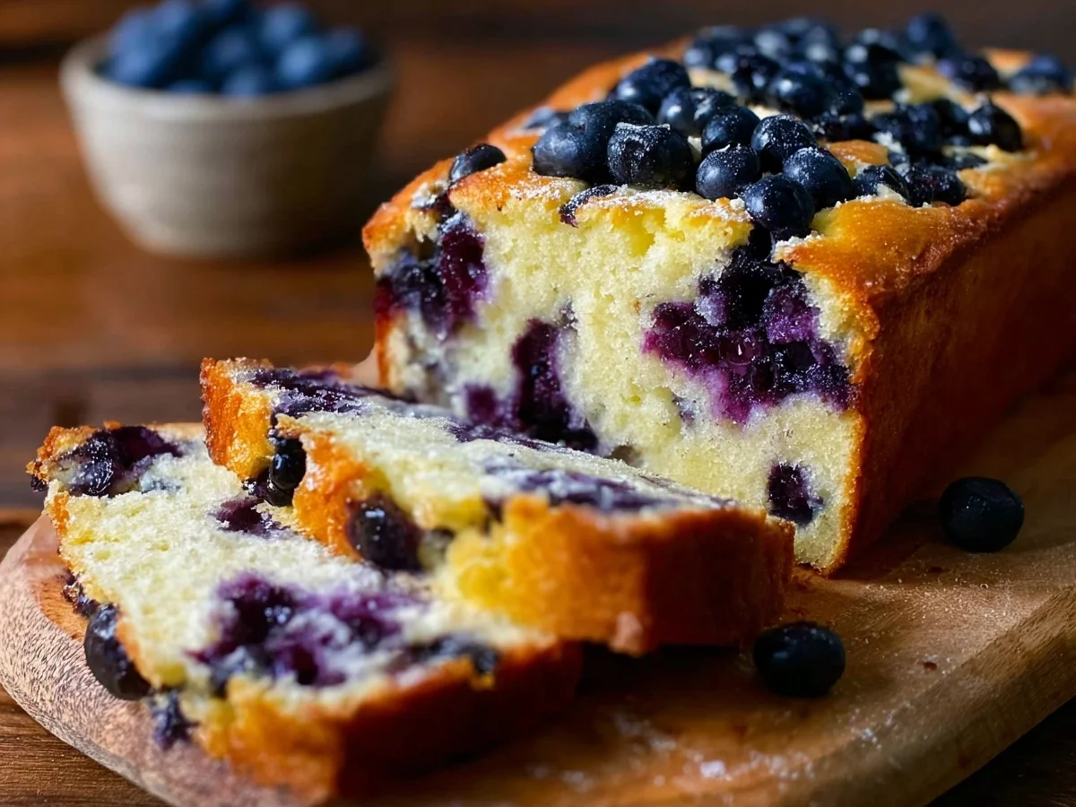 Moist Cottage Cheese Blueberry Bread Recipe - Featured Image