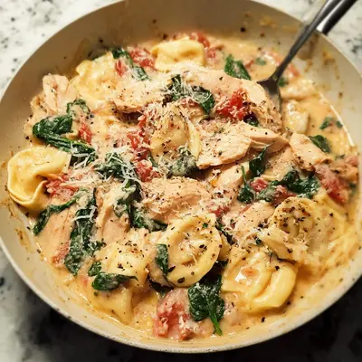 One Pan Tortellini with Chicken: Easy Weeknight Meal