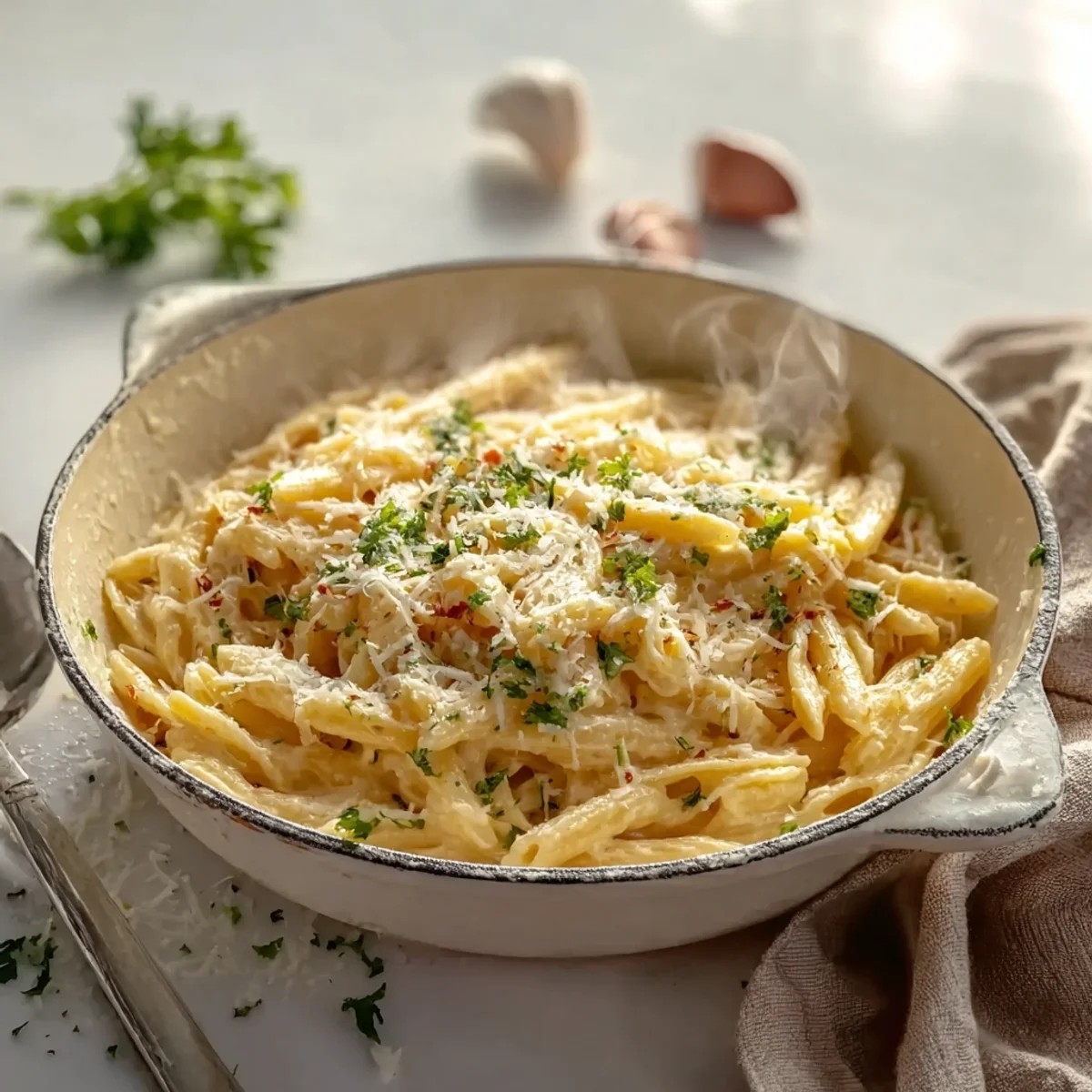 One Pot Creamy Garlic Pasta: Easy Weeknight Comfort