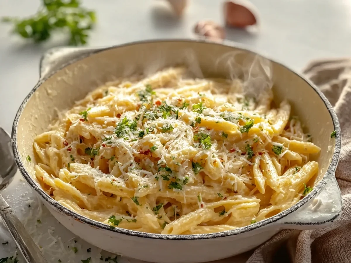 One Pot Creamy Garlic Pasta: Easy Weeknight Comfort - Featured Image