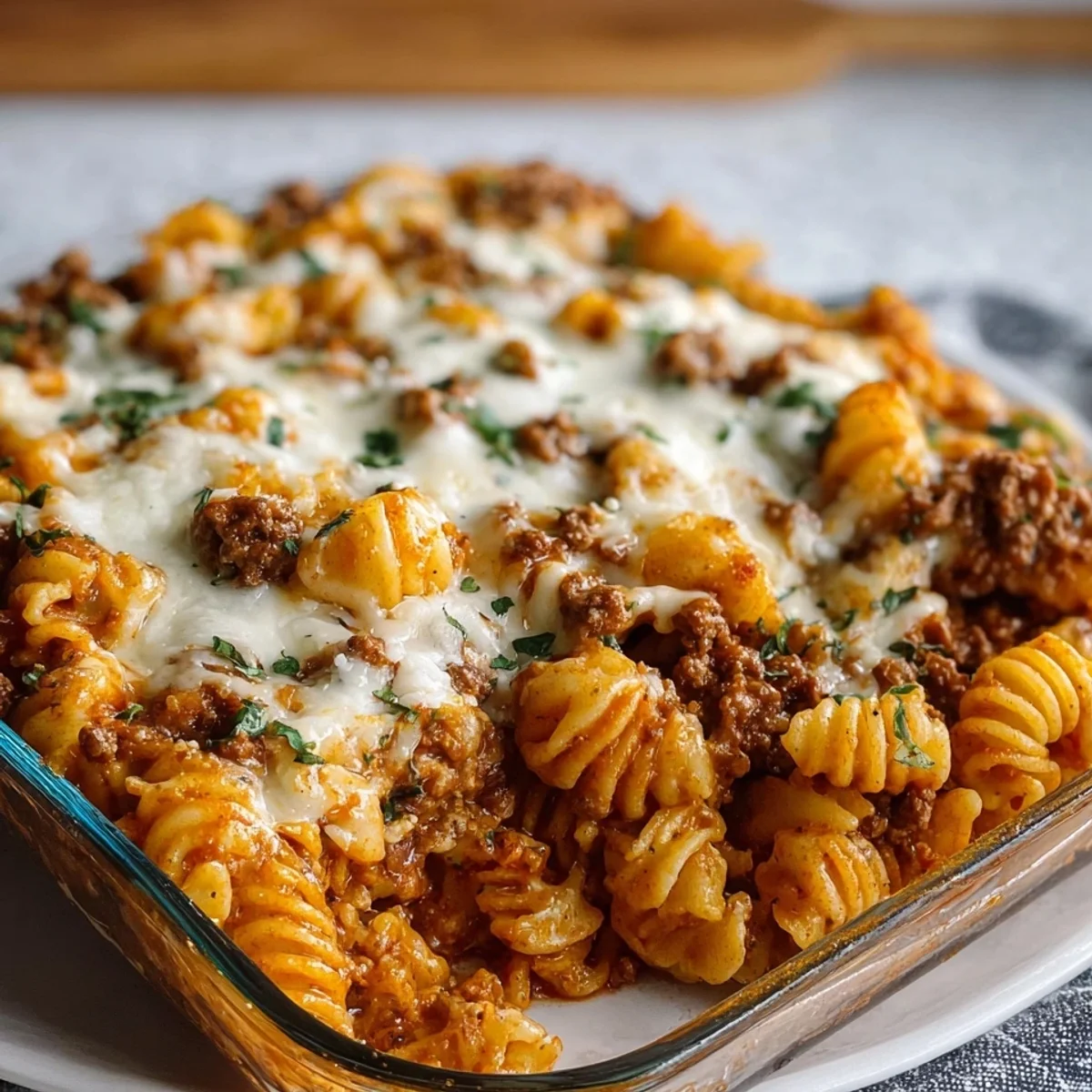 Protein Pasta Bake with Ground Beef & Cottage Cheese