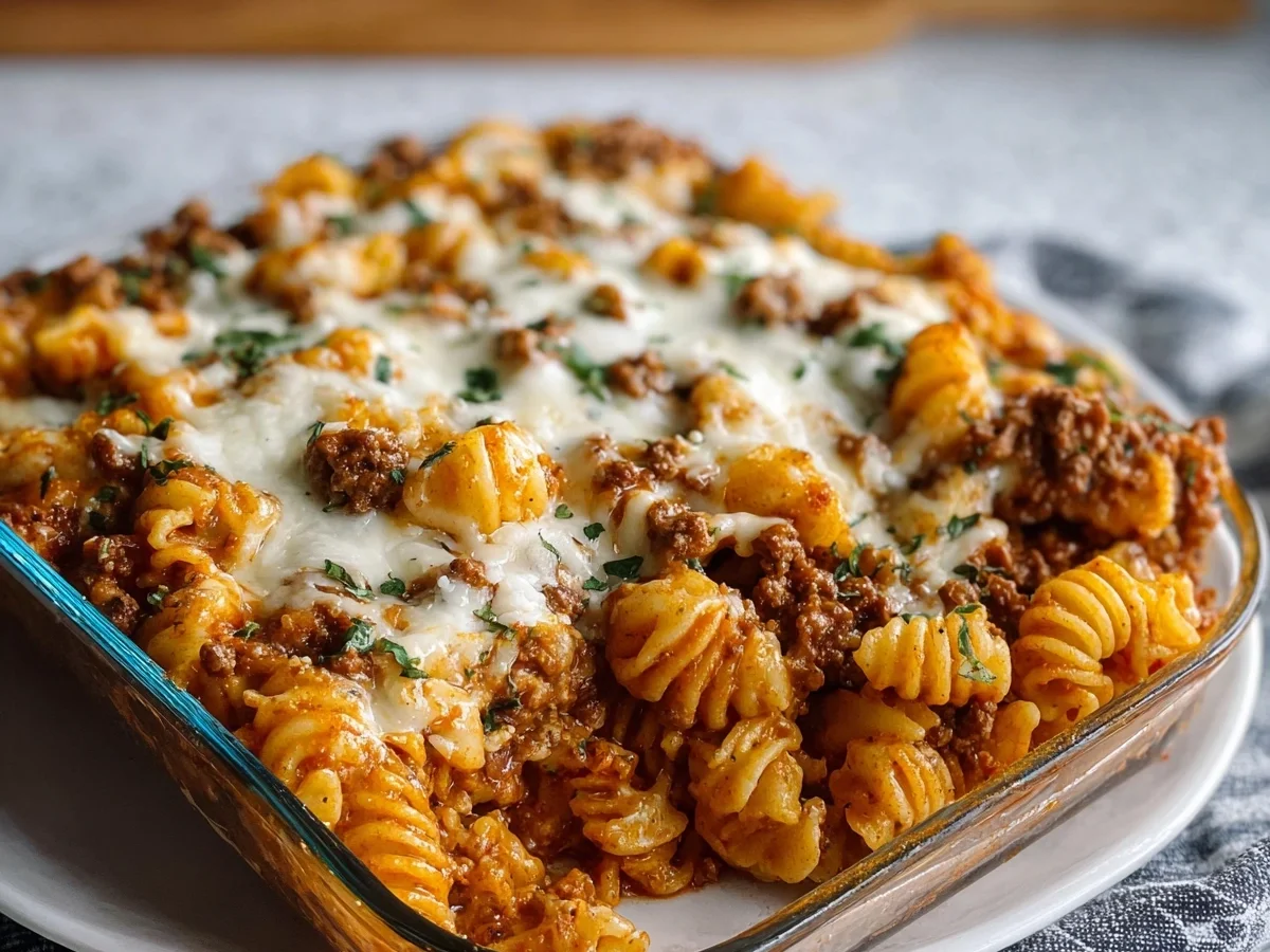 Protein Pasta Bake with Ground Beef & Cottage Cheese - Featured Image