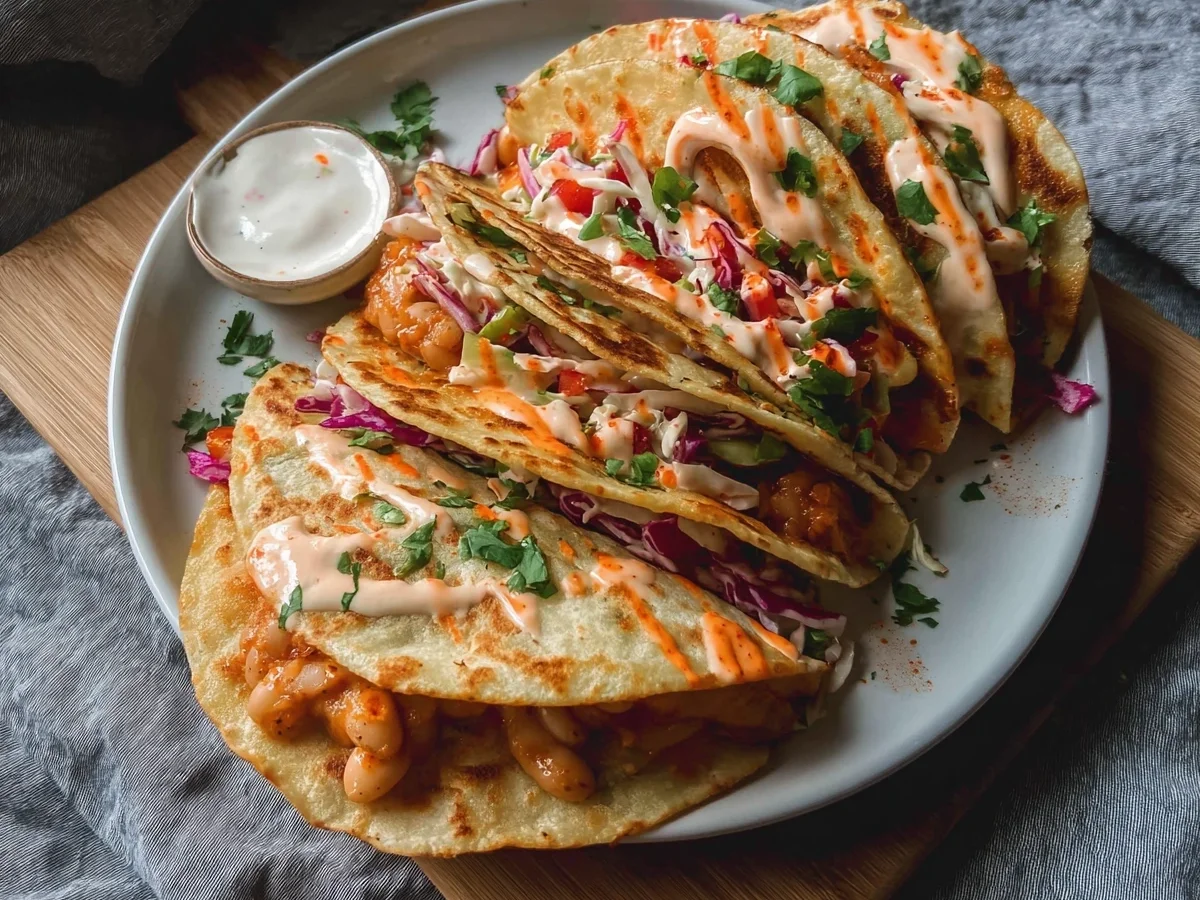 Quick Buffalo White Bean Tacos - Featured Image