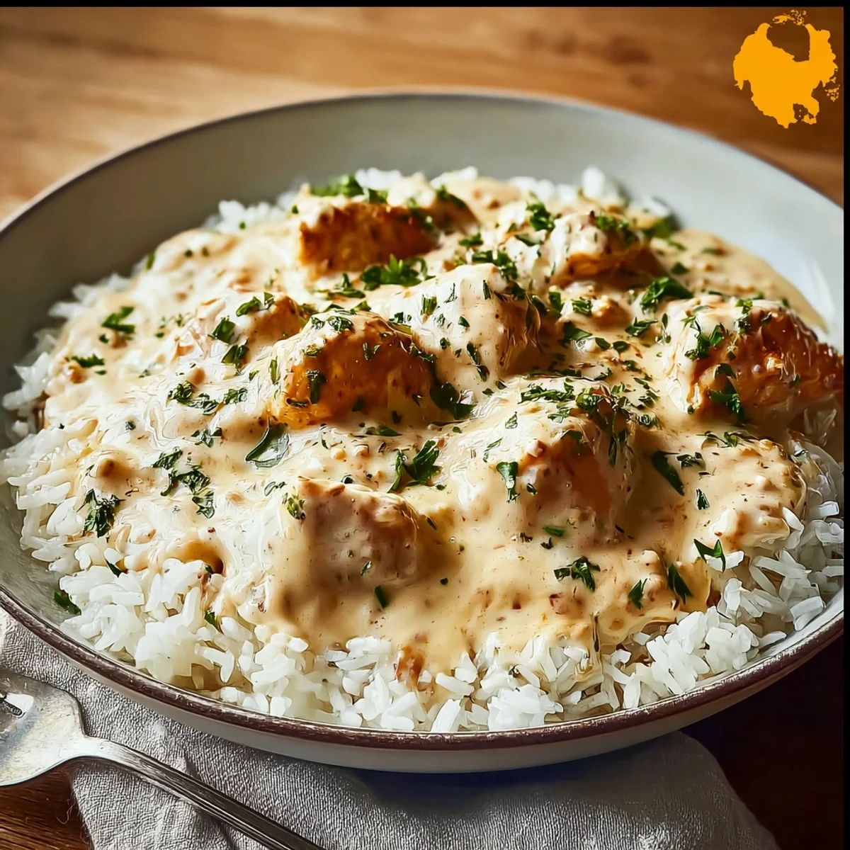 Quick & Easy Creamy Smothered Chicken & Rice for Weeknights