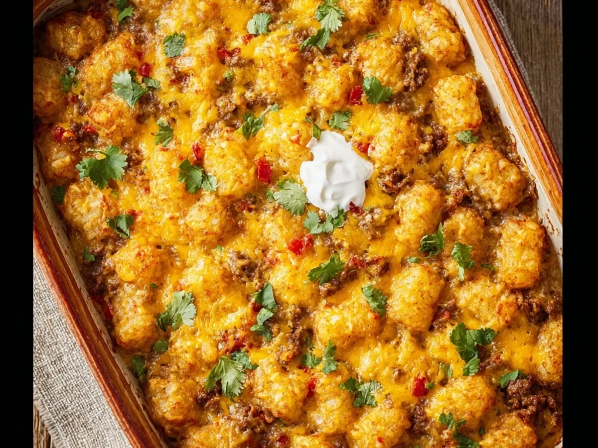 Quick Easy Taco Tater Tot Casserole for Busy Nights - Featured Image