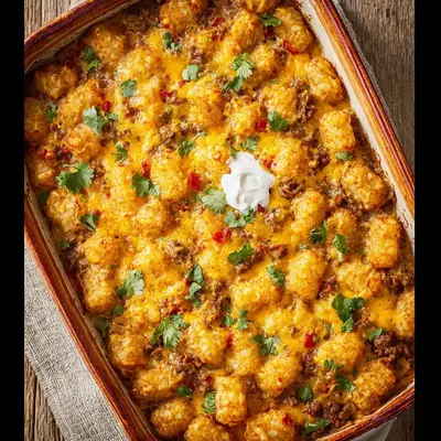 Quick Easy Taco Tater Tot Casserole for Busy Nights