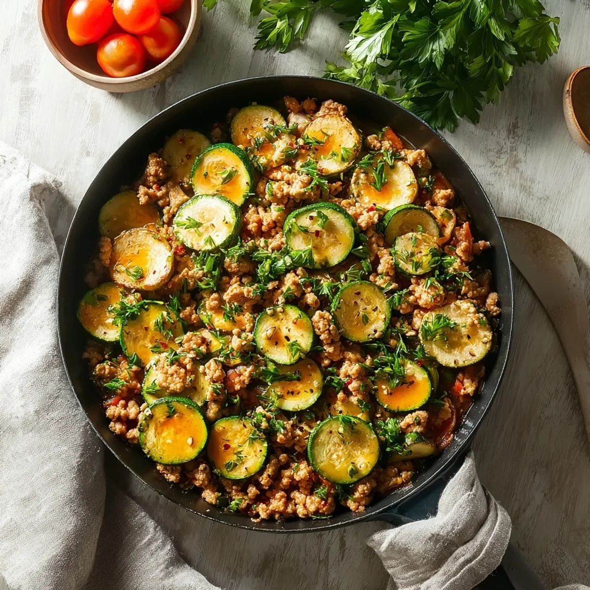 Quick Ground Turkey Zucchini Skillet for Weeknights