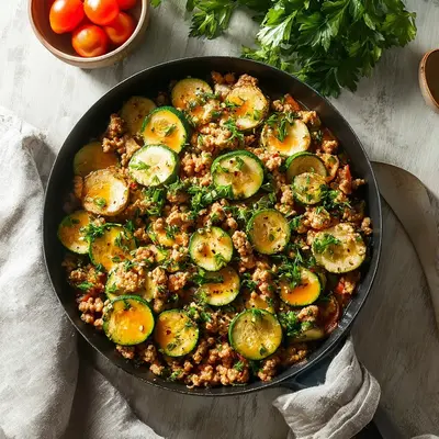 Quick Ground Turkey Zucchini Skillet for Weeknights