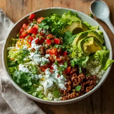 Quick Healthy Low Carb Burrito Bowl Recipe