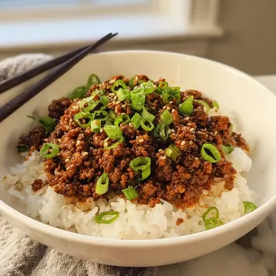 Quick Korean Ground Beef Bowl