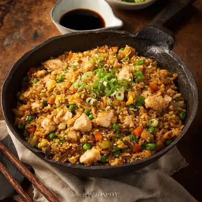 Quick Restaurant Style Chicken Fried Rice at Home