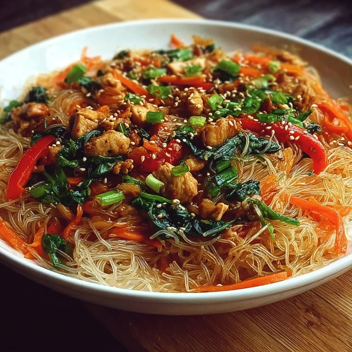 Quick Rice Noodle Stir-Fry with Protein & Veggies