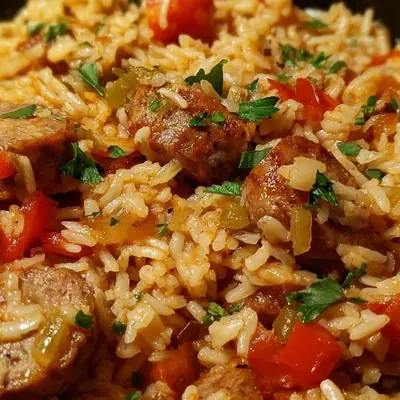 Rice & Beef Sausage One-Pot Dinner