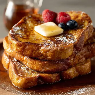 Rich French Toast with Custard Soak