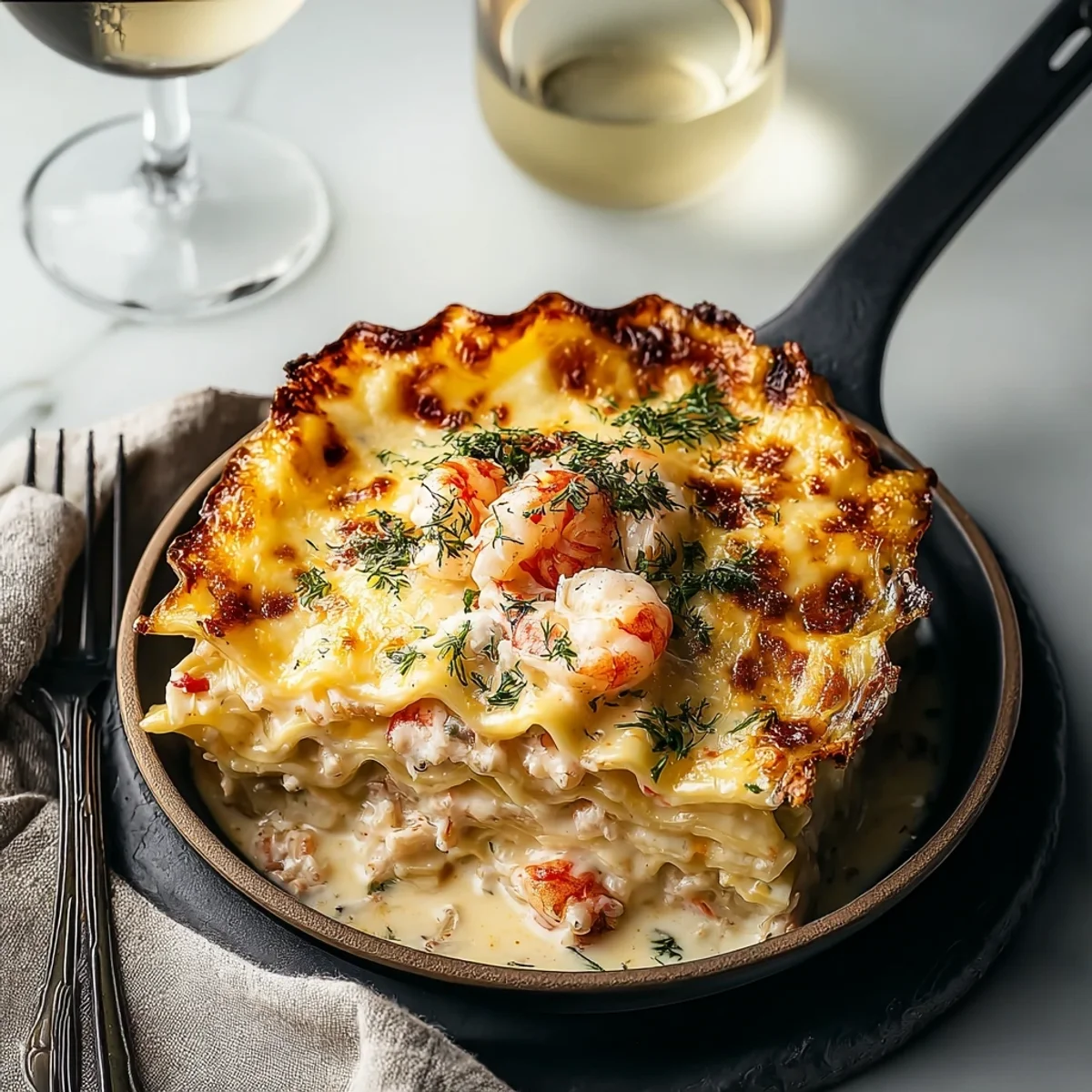 Rich Seafood Lasagna with Lobster & Shrimp