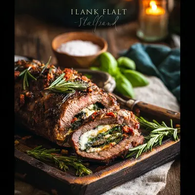 Rich Tender Italian Stuffed Flank Steak Dinner