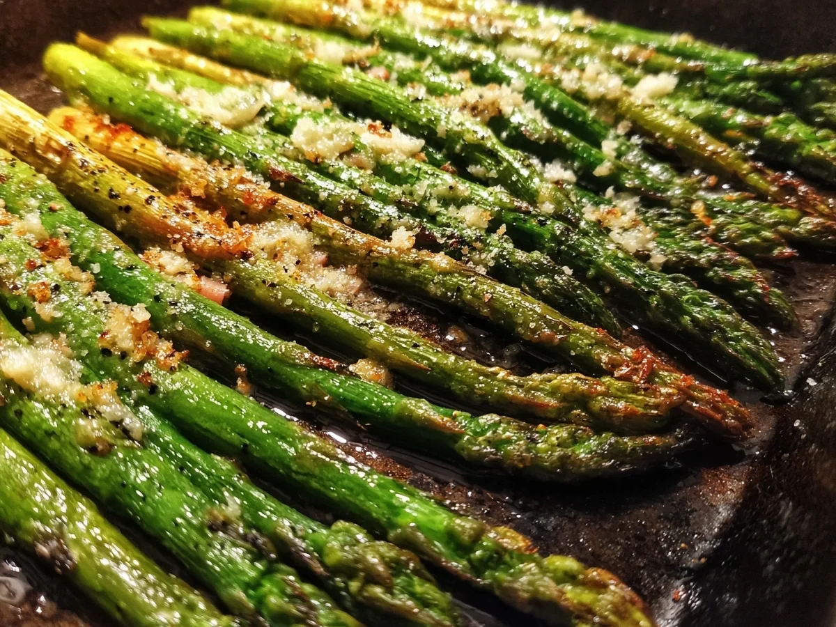 Roasted Parmesan Asparagus with Turkey Ham - Featured Image